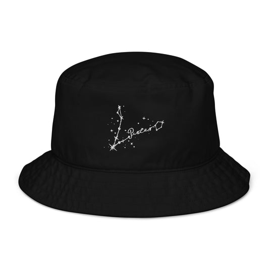 Pisces Black Bucket Hat